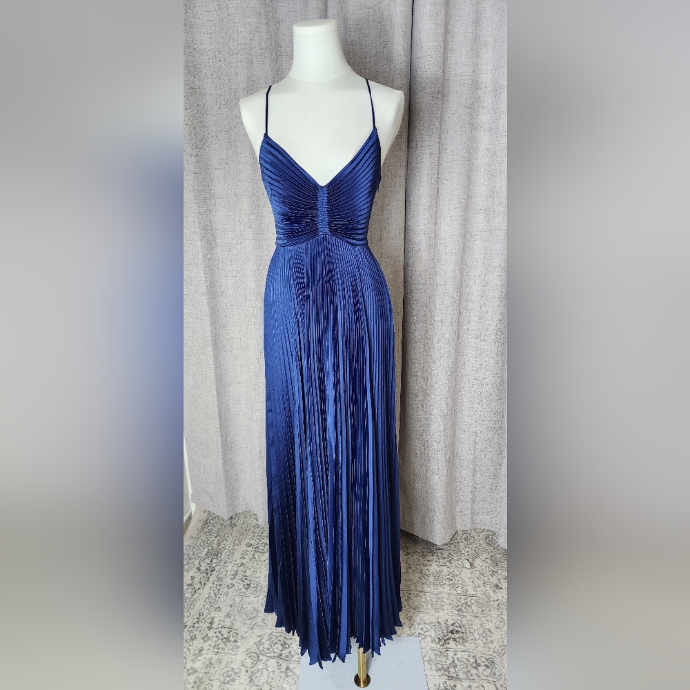A.L.C Aries Satin Pleated Dress - Picture 7 of 13